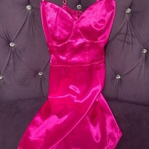 Hot pink dress